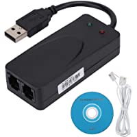 Los mejores  - Oumij Módem de Fax 56K Módem Fax Externo con Puertos Duales USB2.0 Controlador de Módem Externo- para Win 7 - Win 8…